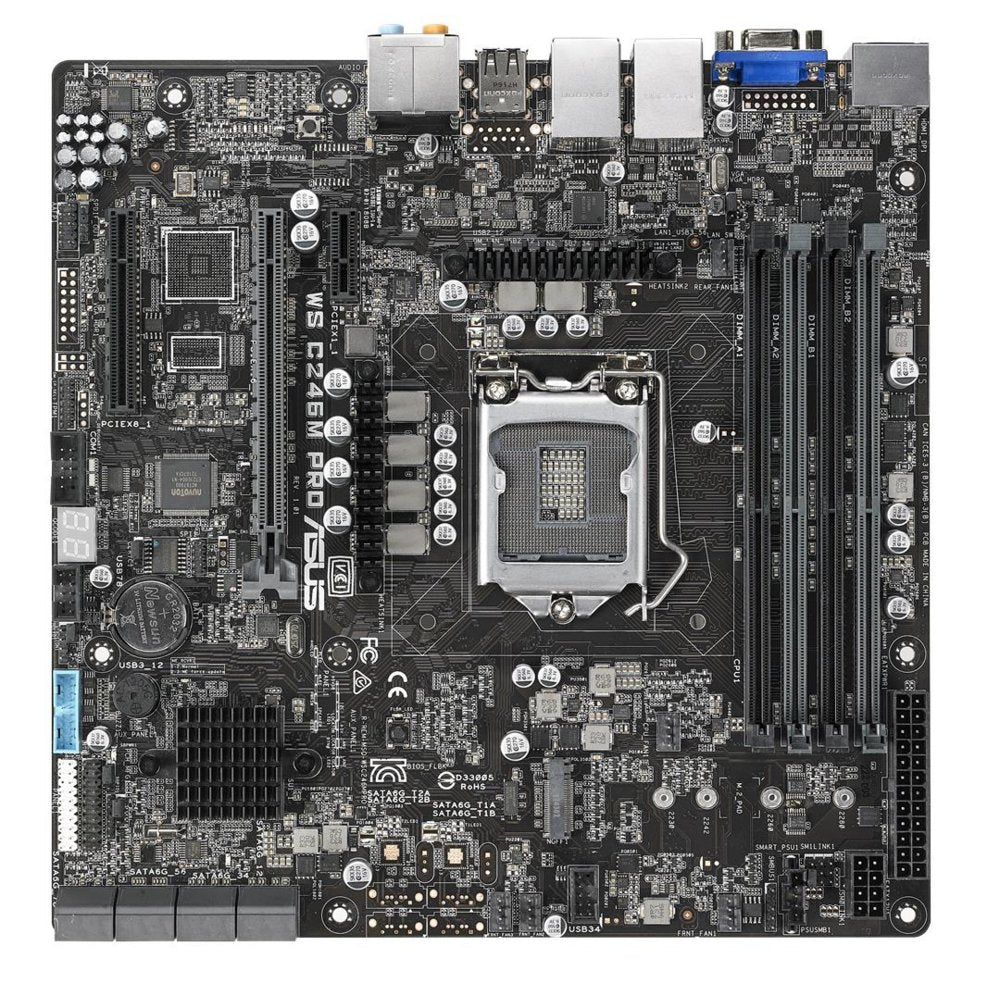 ASUS WS C246M PRO | Socket LGA 1151 | Intel C246 | 4xDDR4 | Micro-ATX | Moederbord - Matmuis - Matmuis